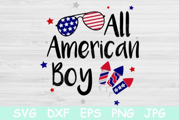 All American Boy 4th of July Graphics