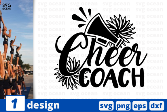 Cheer Coach Embroidery Design