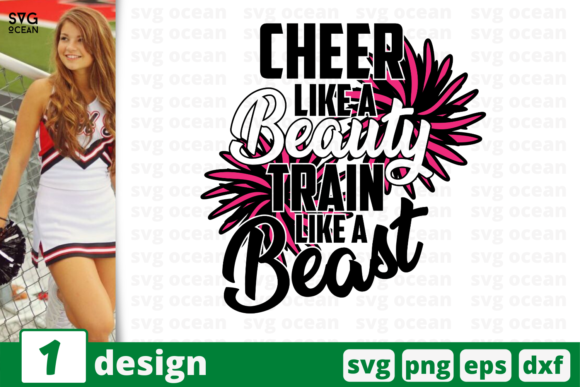 Cheer Like a Beauty Train Like a Beast Graphics and Crafts
