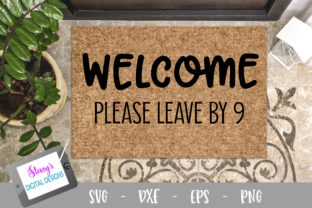 Graphics & Crafts: Please Leave by 9 Doormat