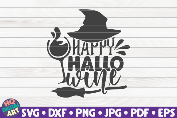 Happy Hallo-wine SVG Halloween Graphics