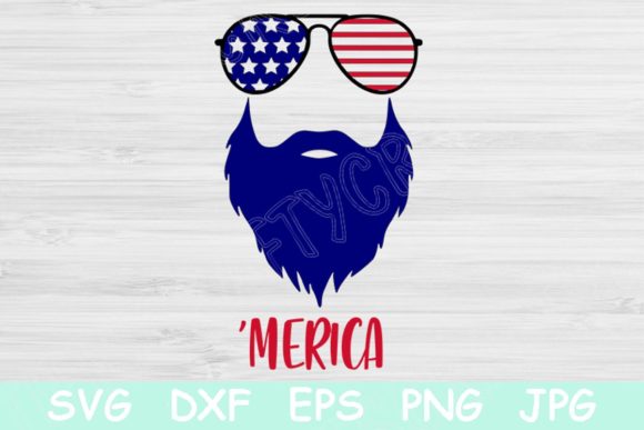 Merica Beard 4th of July Graphics & Crafts