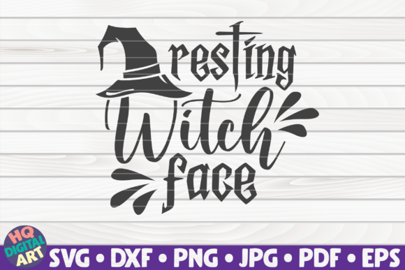 Resting Witch Face SVG for Crafts and Graphics