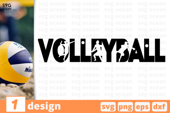 Volleyball Graphics for Crafts